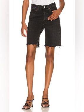 AGOLDE Cut Off Shorts Women’s Ira Mid Rise Loose Short in Pulse Black Size 33